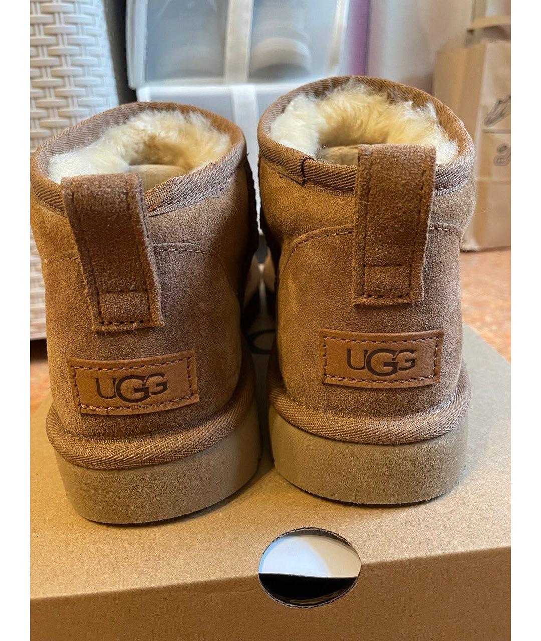 UGG AUSTRALIA Коричневые замшевые полусапоги, фото 4