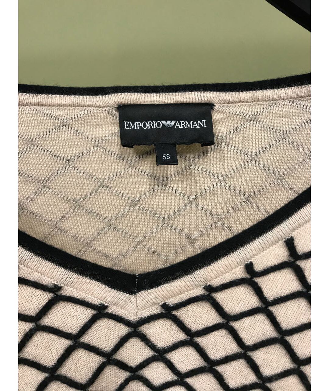 EMPORIO ARMANI Бежевый джемпер / свитер, фото 3