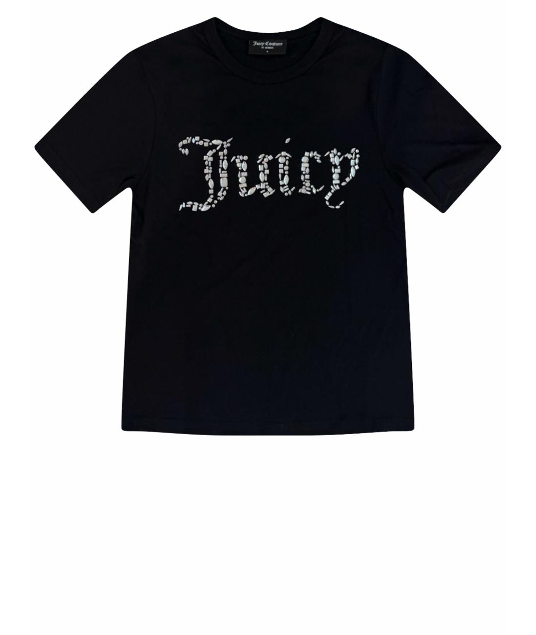 JUICY COUTURE Черная хлопковая футболка, фото 1