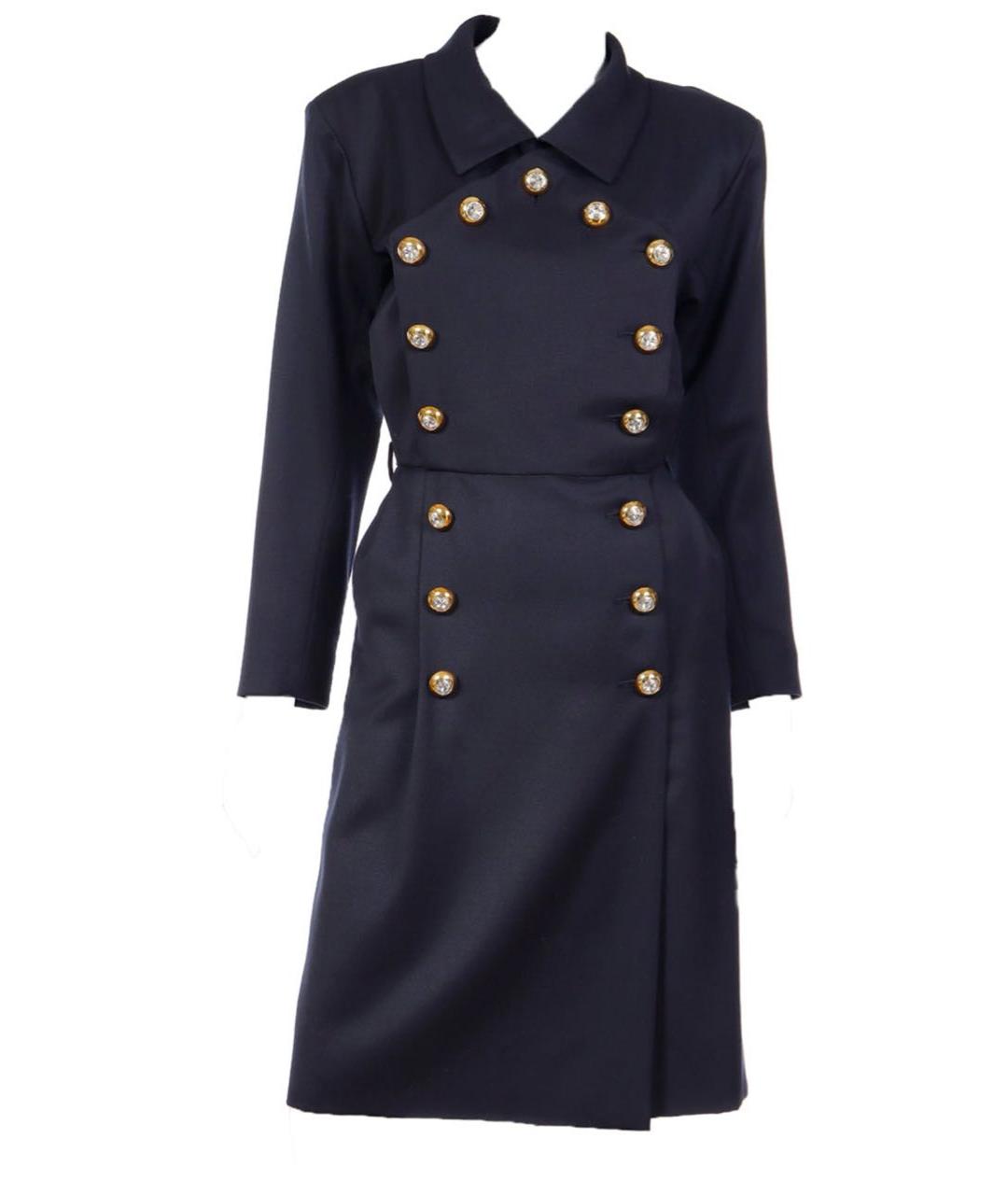 SAINT LAURENT Черное шерстяное пальто, фото 6