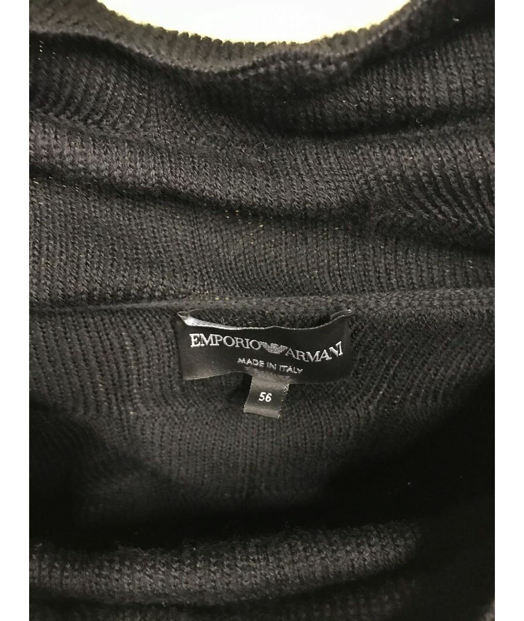 EMPORIO ARMANI Черный шерстяной джемпер / свитер, фото 3