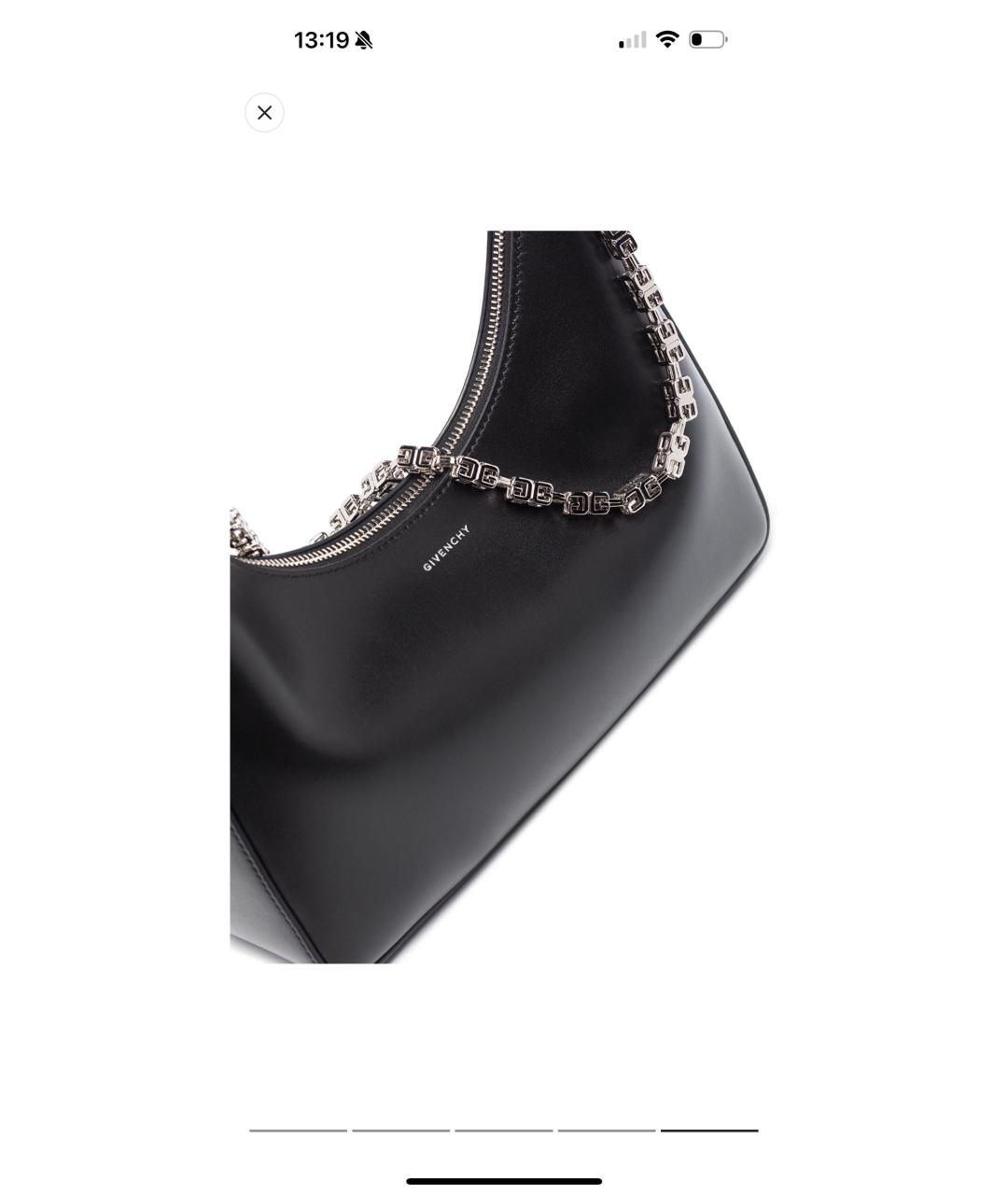 GIVENCHY Черная кожаная сумка с короткими ручками, фото 6