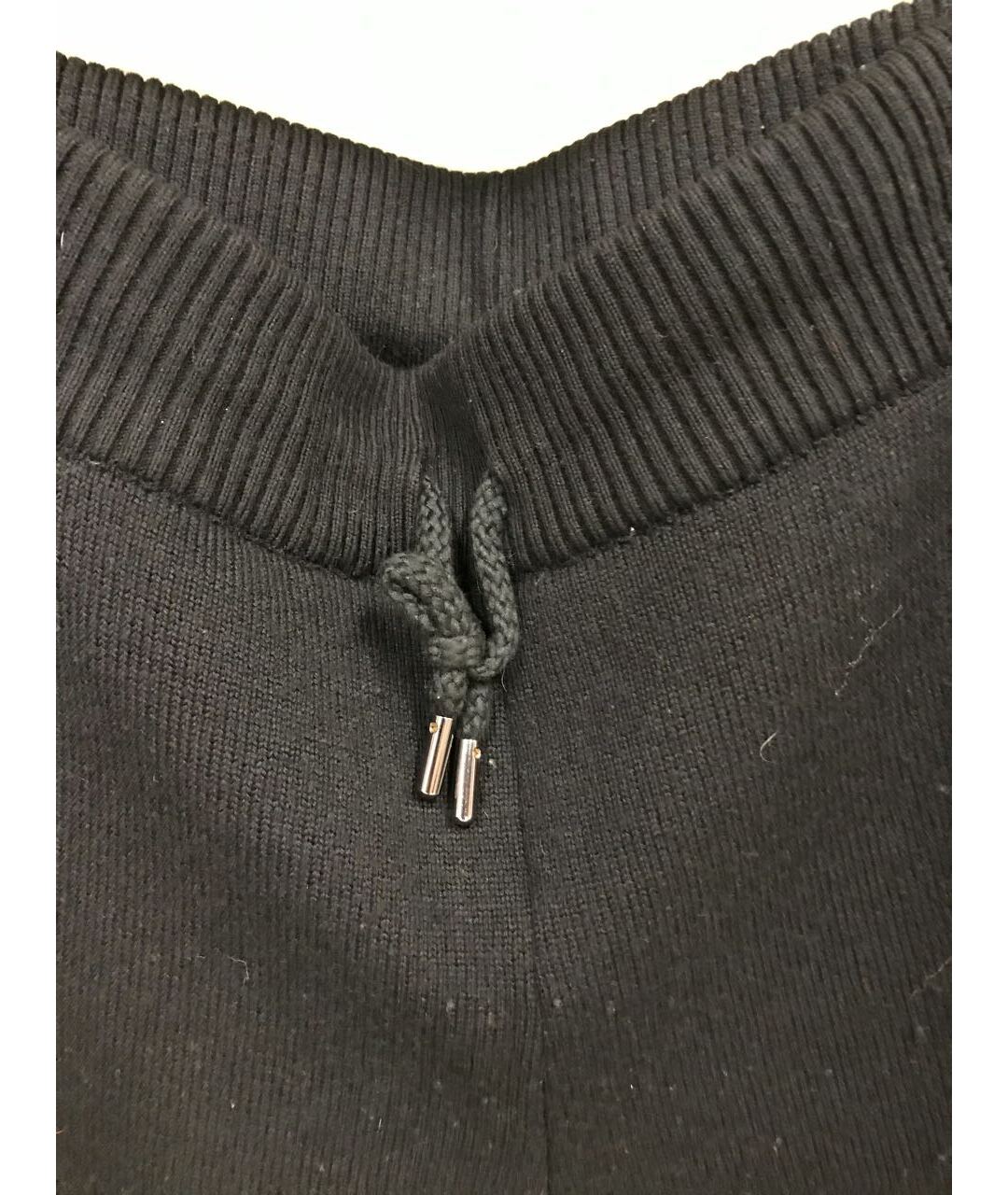 EMPORIO ARMANI Черные шерстяные повседневные брюки, фото 4