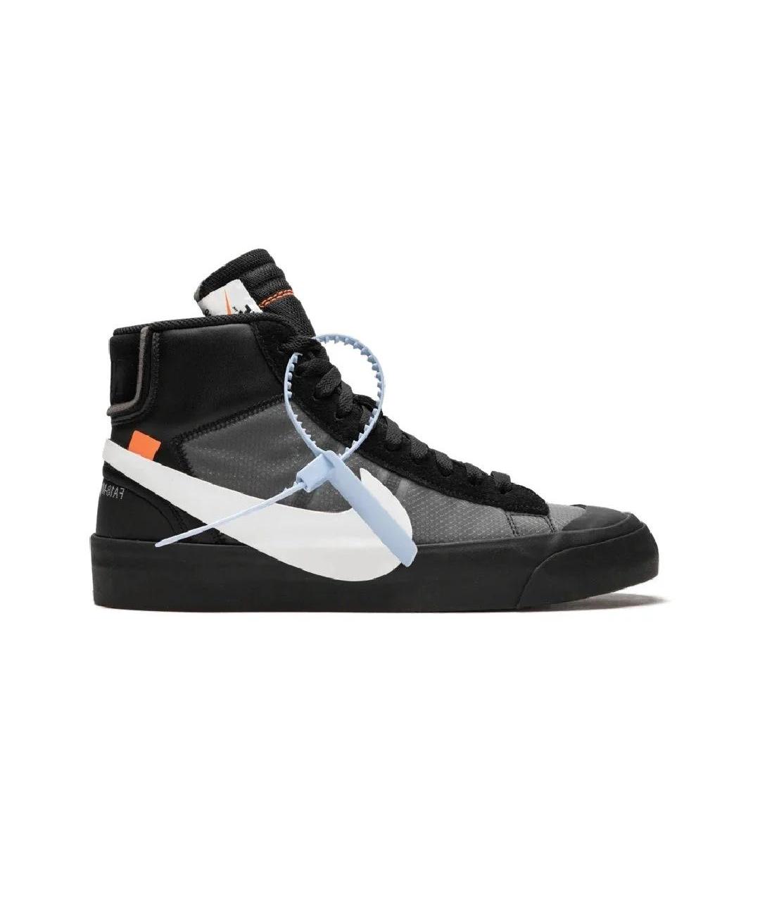 NIKE X OFF-WHITE Черные синтетические высокие кроссовки / кеды, фото 1