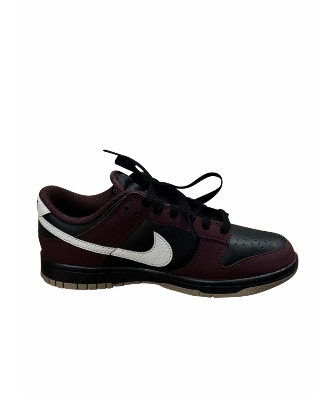 NIKE Бордовые кроссовки из искусственной кожи, фото 1