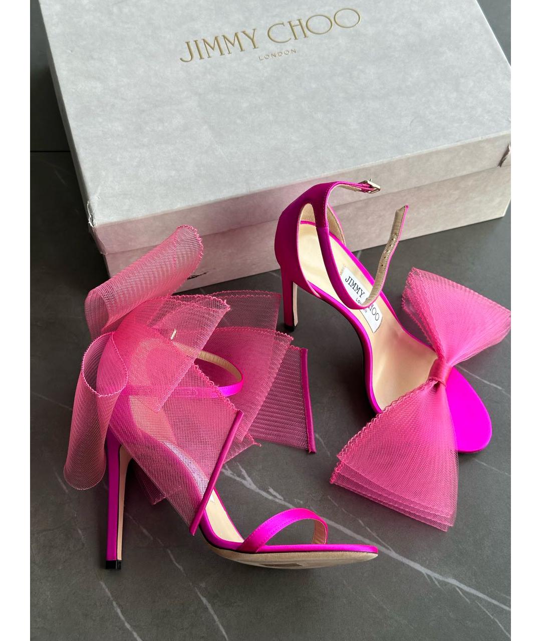 JIMMY CHOO Розовые босоножки, фото 4