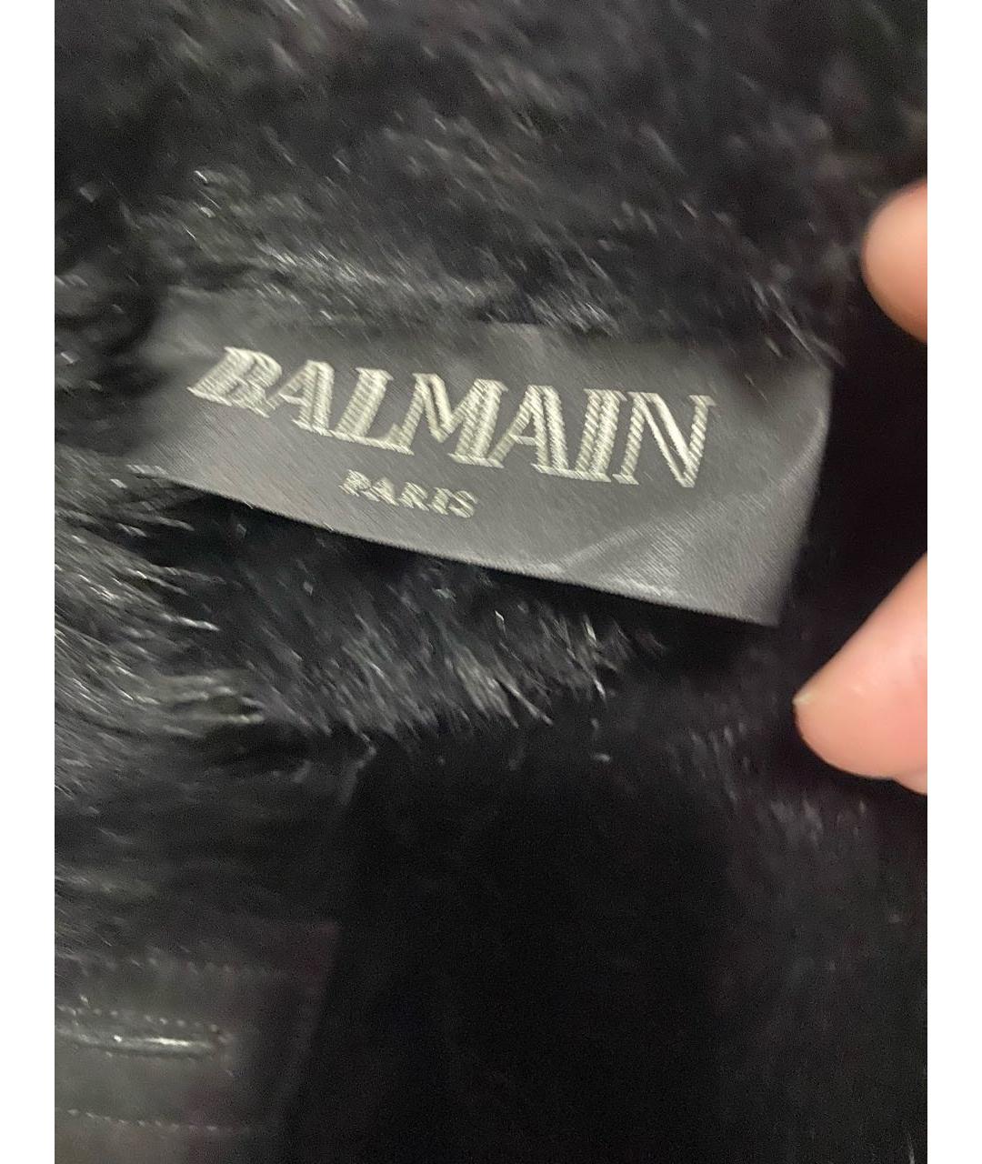 BALMAIN Черная замшевая дубленка, фото 2