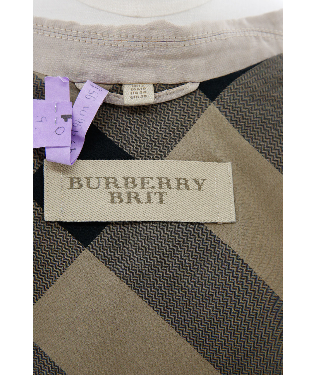 BURBERRY BRIT Бежевый льняной жакет/пиджак, фото 9