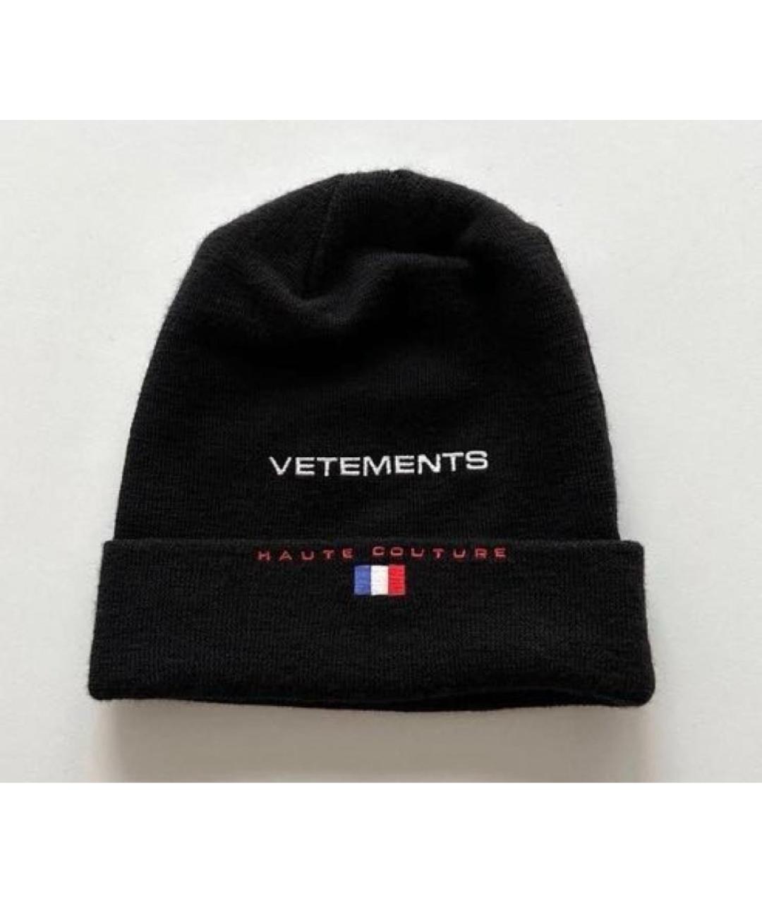 VETEMENTS Черная шерстяная шапка, фото 7