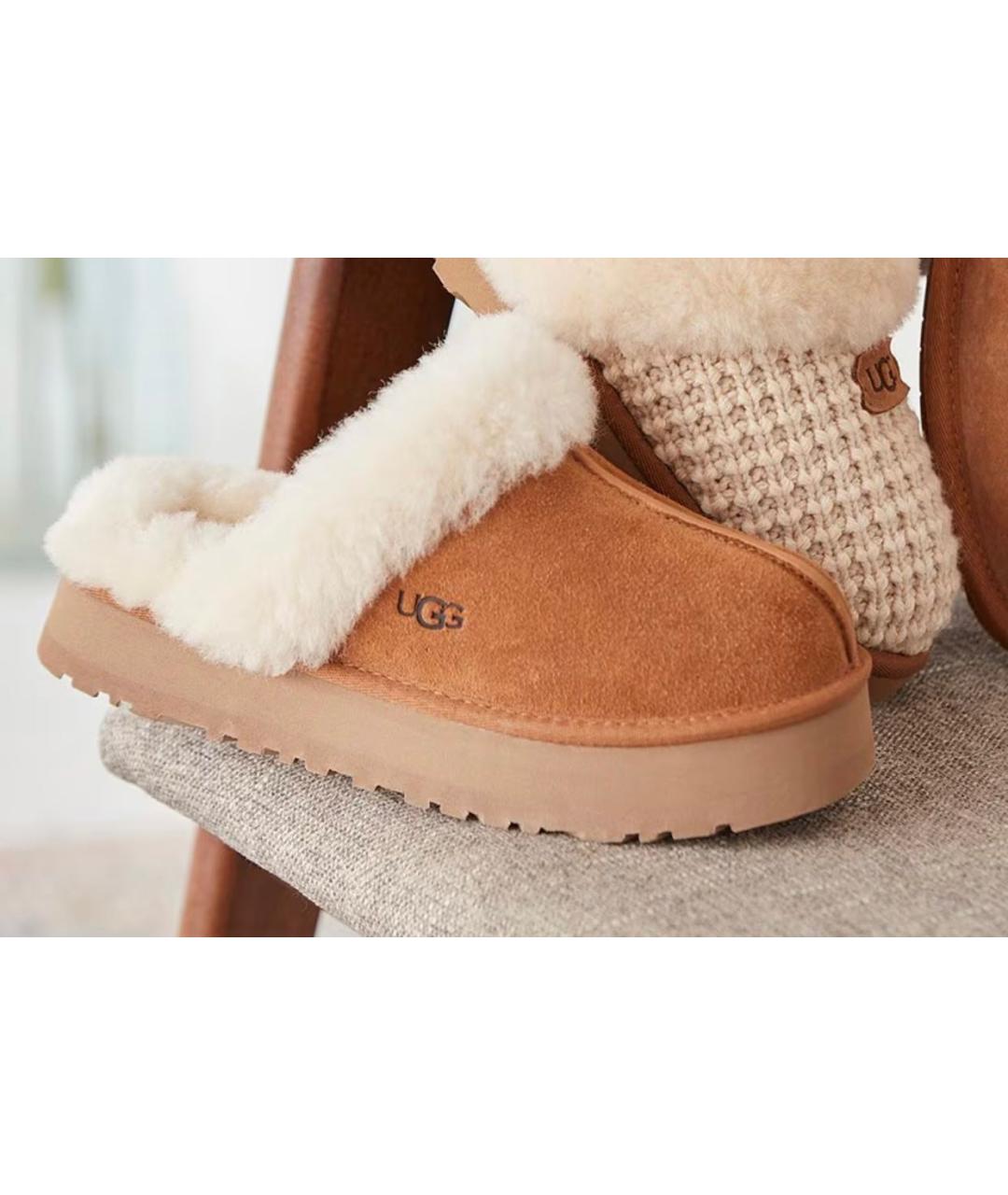 UGG AUSTRALIA Коричневые замшевые мюли, фото 7