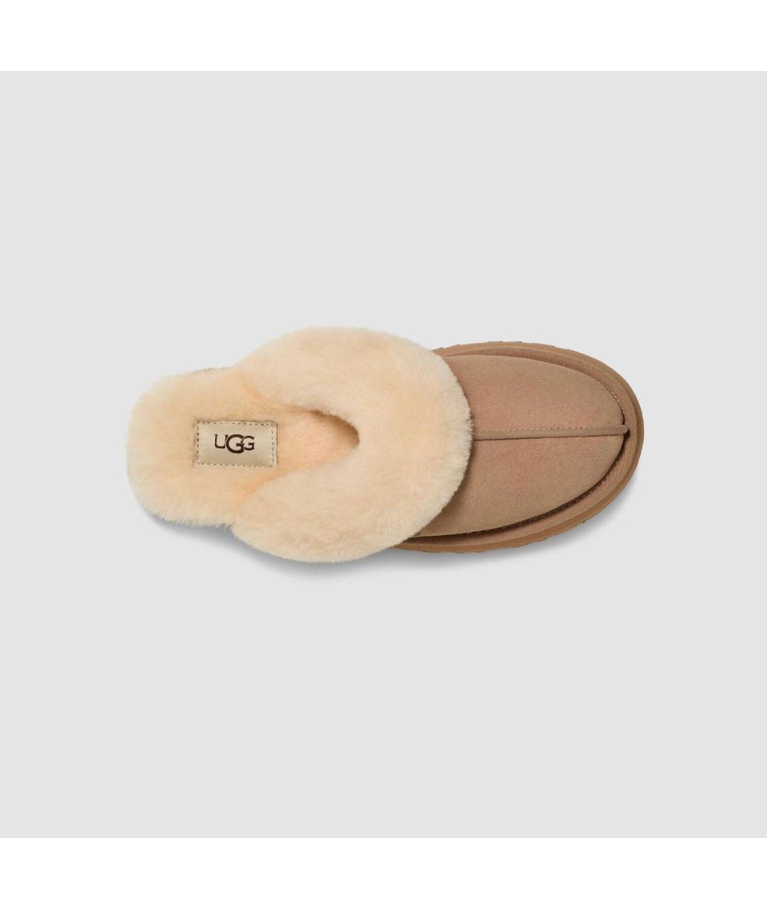 UGG AUSTRALIA Бежевые замшевые сабо, фото 3