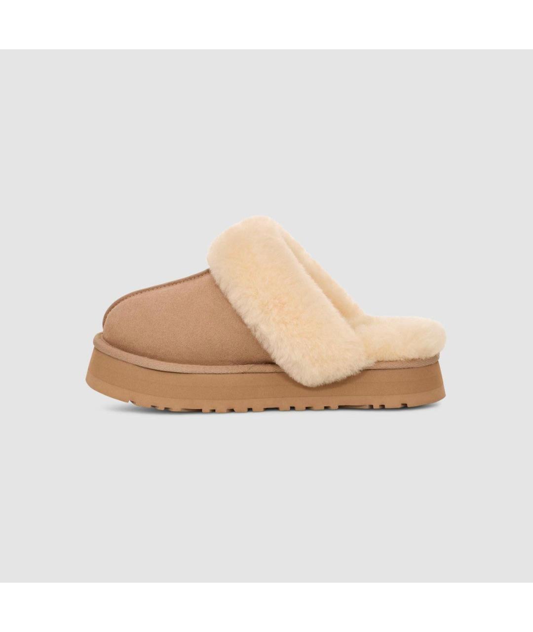 UGG AUSTRALIA Бежевые замшевые сабо, фото 5