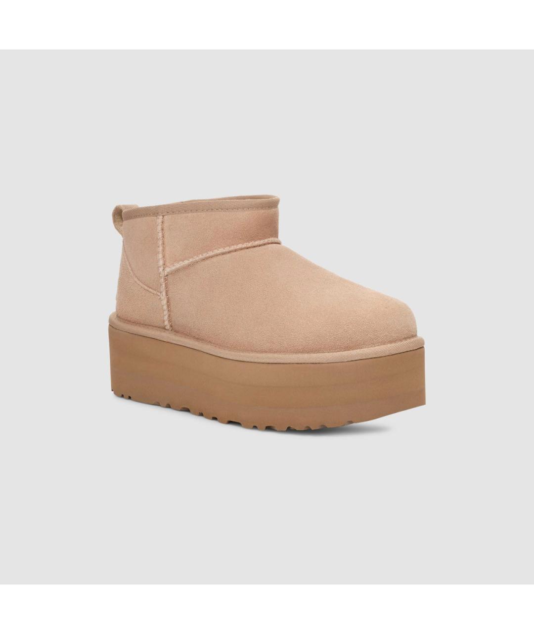 UGG AUSTRALIA Бежевые замшевые ботинки, фото 2