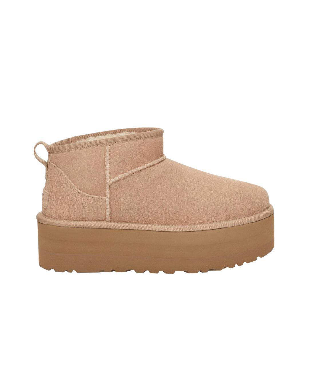 UGG AUSTRALIA Бежевые замшевые сапоги, фото 1