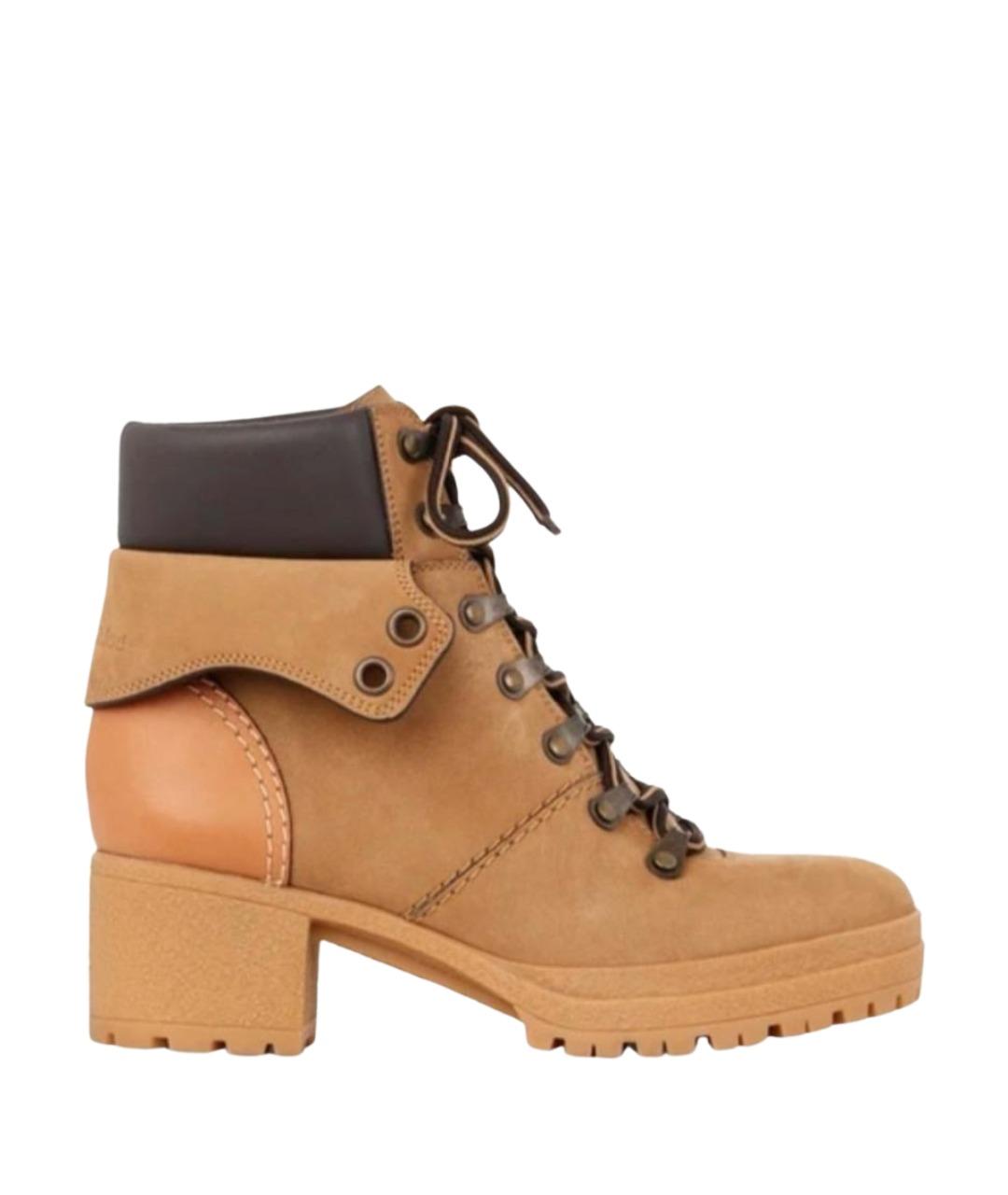 SEE BY CHLOE Коричневые нубуковые сапоги, фото 1