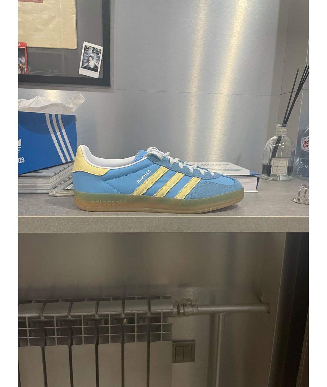 ADIDAS Голубые замшевые кеды, фото 9