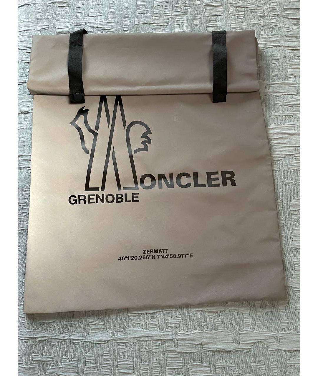 MONCLER GRENOBLE Серебрянный синтетический рюкзак, фото 3