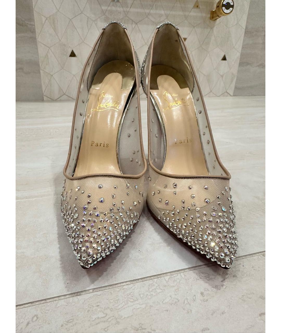 CHRISTIAN LOUBOUTIN Серебряные туфли, фото 2