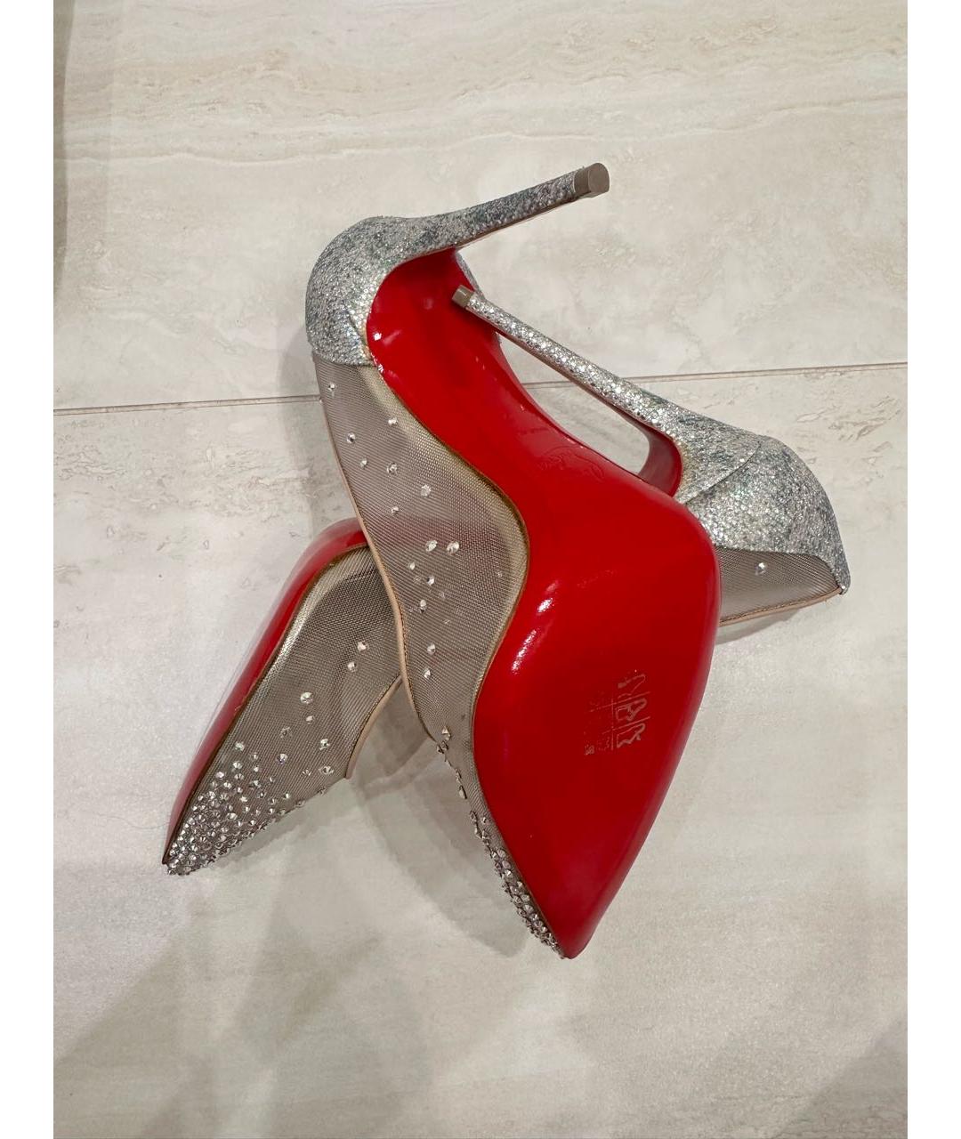 CHRISTIAN LOUBOUTIN Серебряные туфли, фото 5