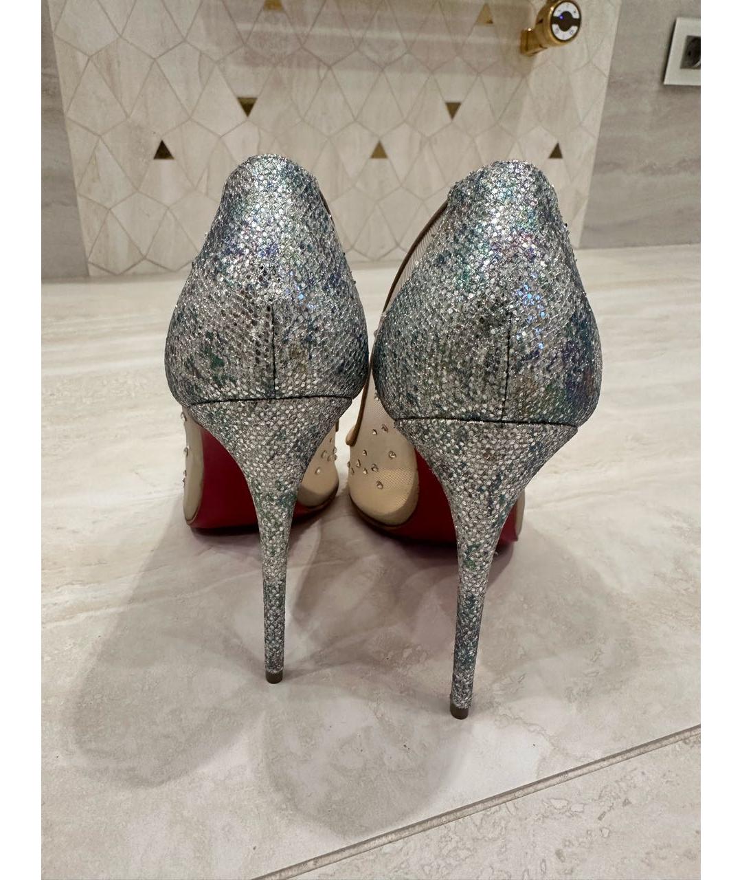 CHRISTIAN LOUBOUTIN Серебряные туфли, фото 4