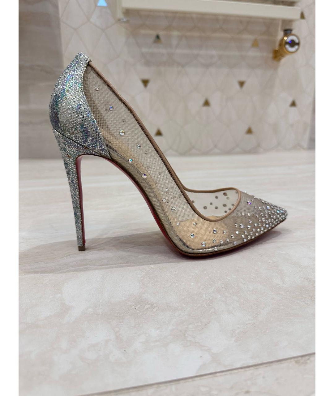 CHRISTIAN LOUBOUTIN Серебряные туфли, фото 6