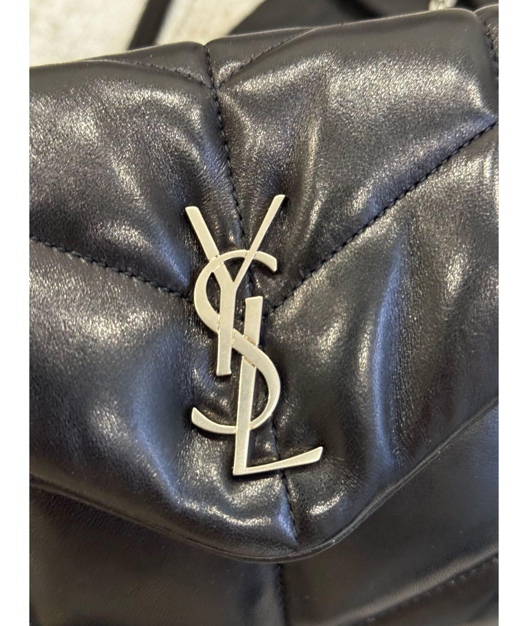 SAINT LAURENT Черная кожаная сумка через плечо, фото 7