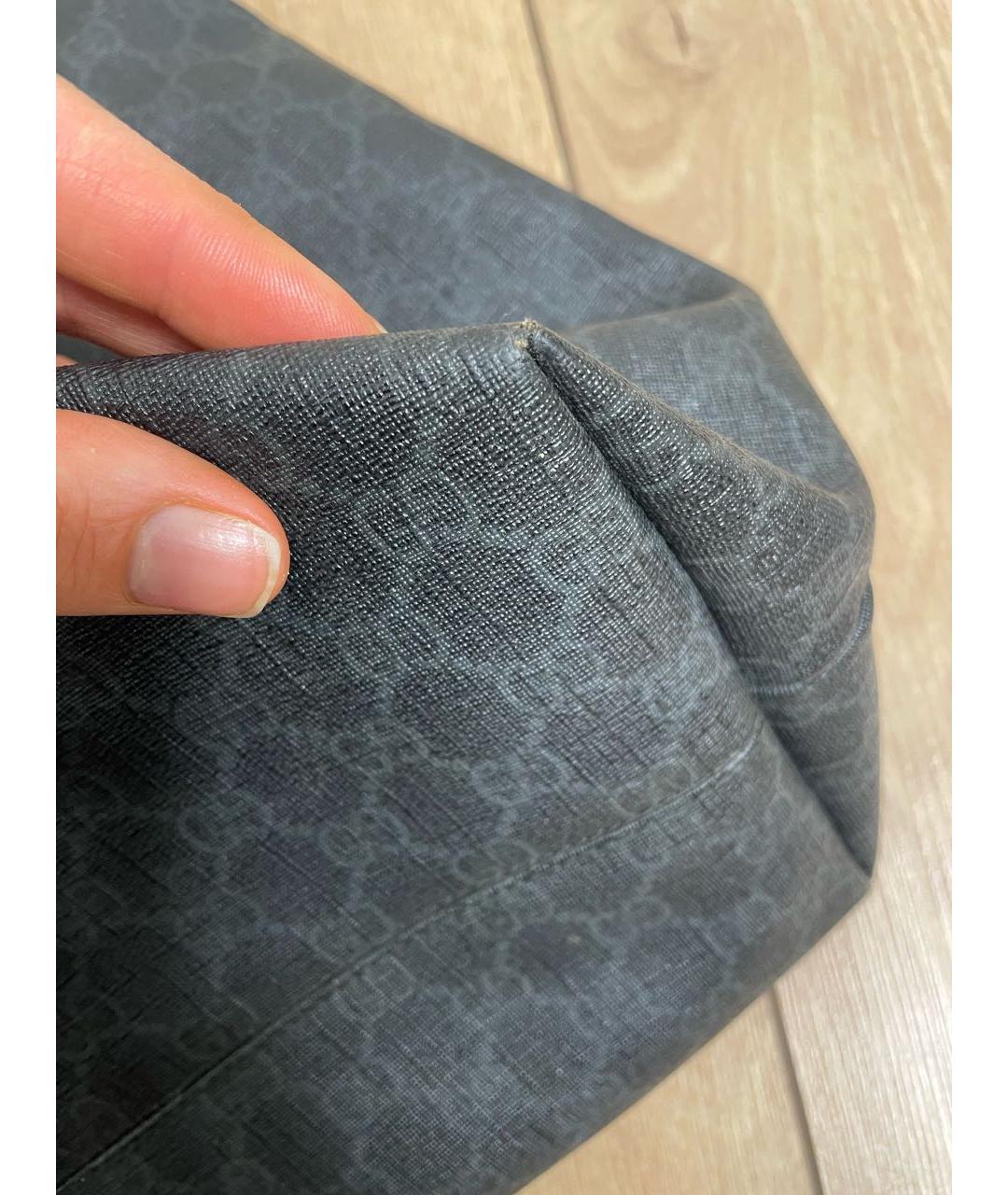 GUCCI Антрацитовая кожаная сумка через плечо, фото 8