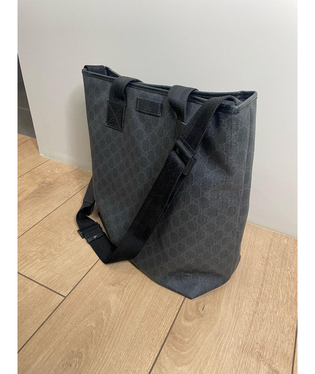GUCCI Антрацитовая кожаная сумка через плечо, фото 2
