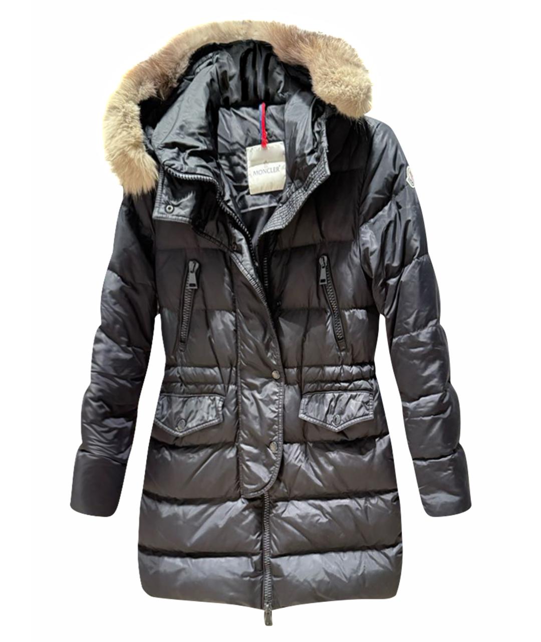 MONCLER Черный пуховик, фото 1