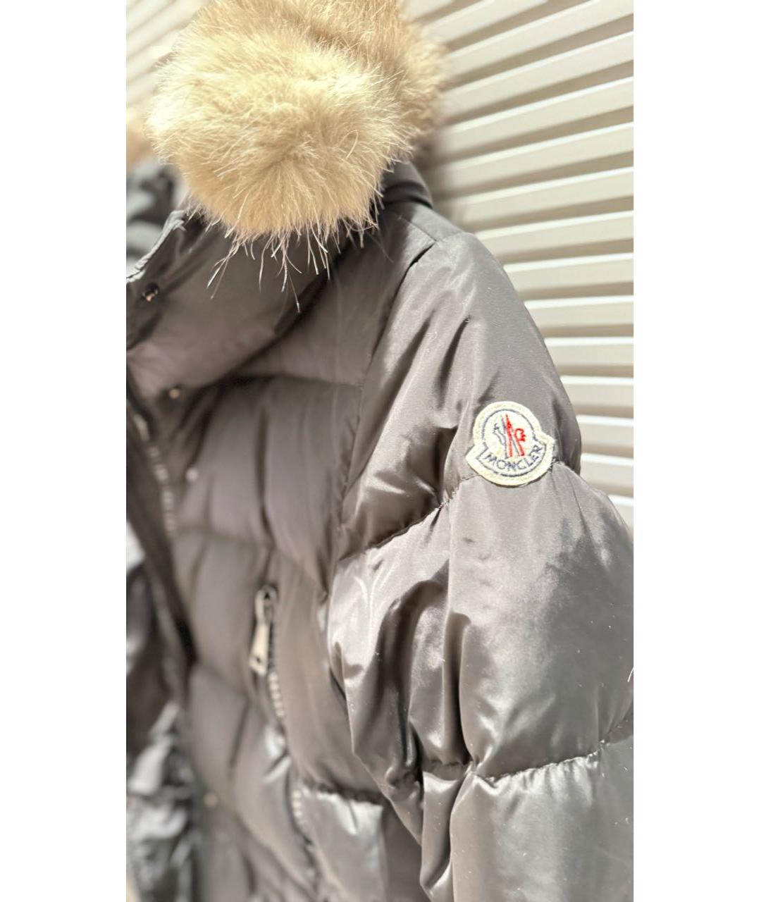 MONCLER Черный пуховик, фото 4