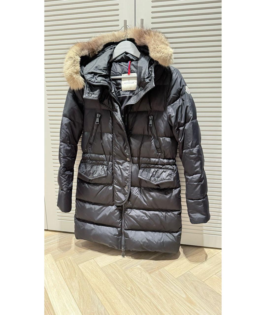 MONCLER Черный пуховик, фото 7