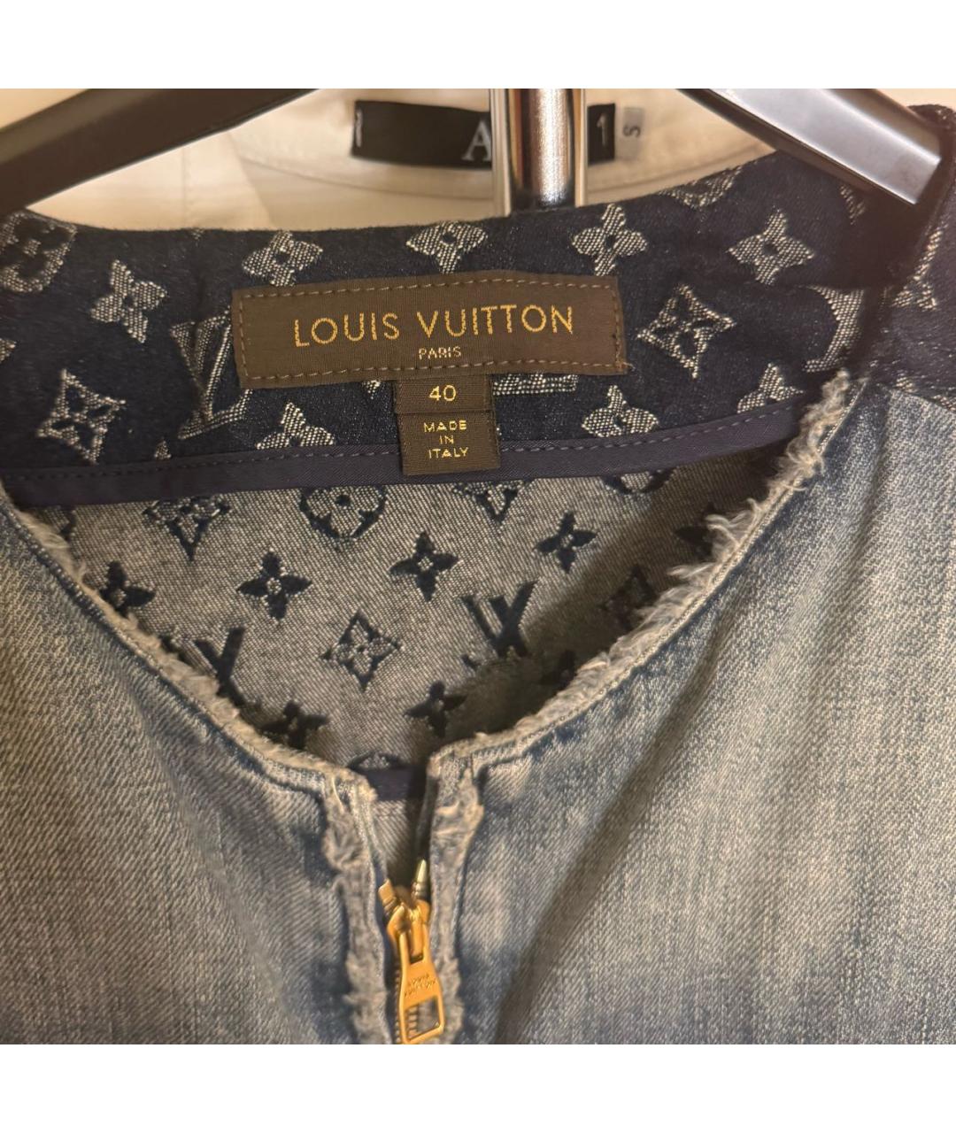 LOUIS VUITTON Голубое деним повседневное платье, фото 3