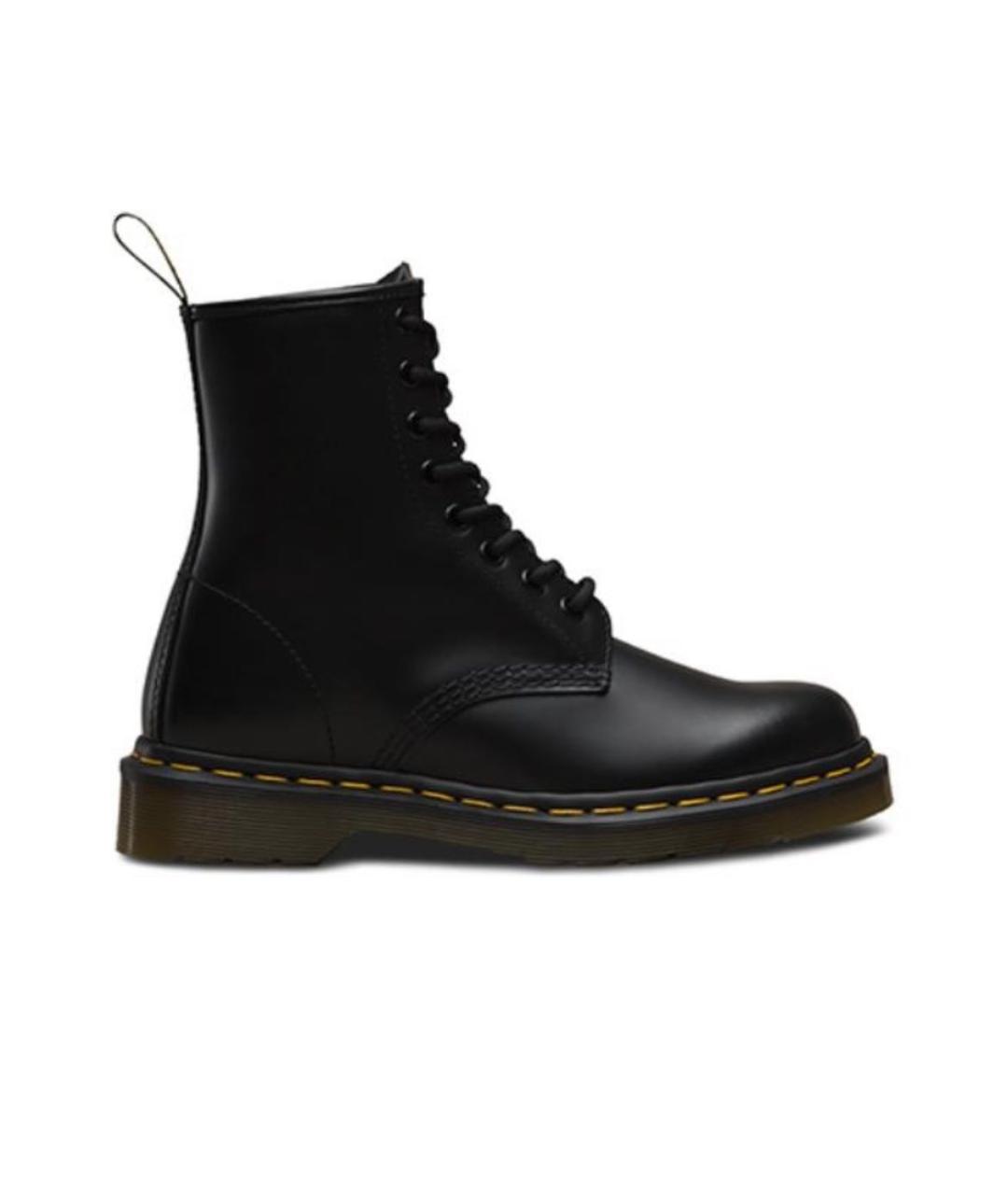 DR. MARTENS Черные кожаные высокие ботинки, фото 1