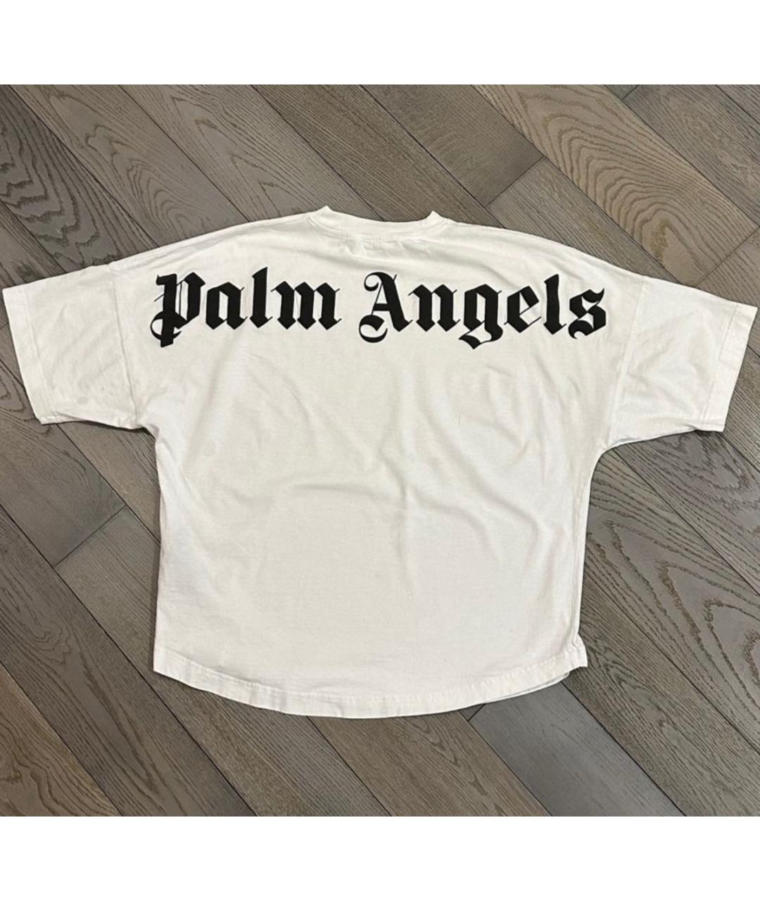 PALM ANGELS Белая хлопковая футболка, фото 2