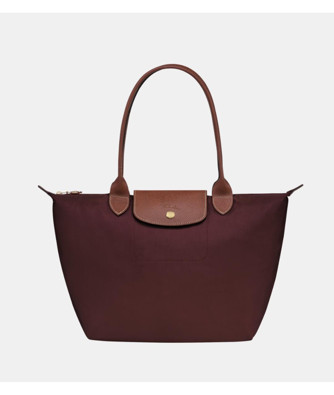 LONGCHAMP Бордовая синтетическая сумка тоут, фото 8