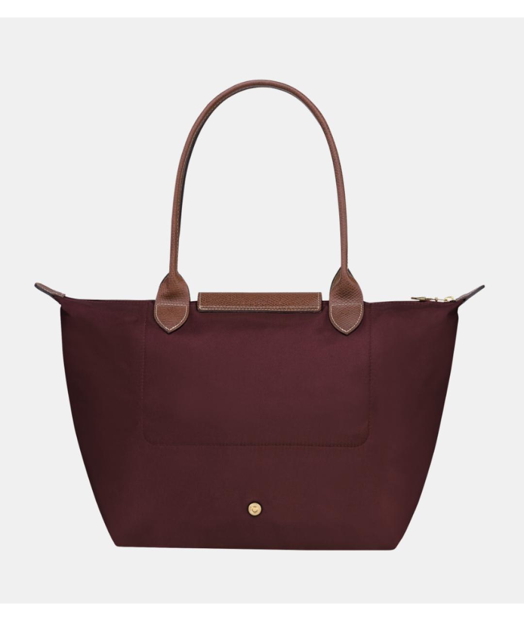 LONGCHAMP Бордовая синтетическая сумка тоут, фото 3