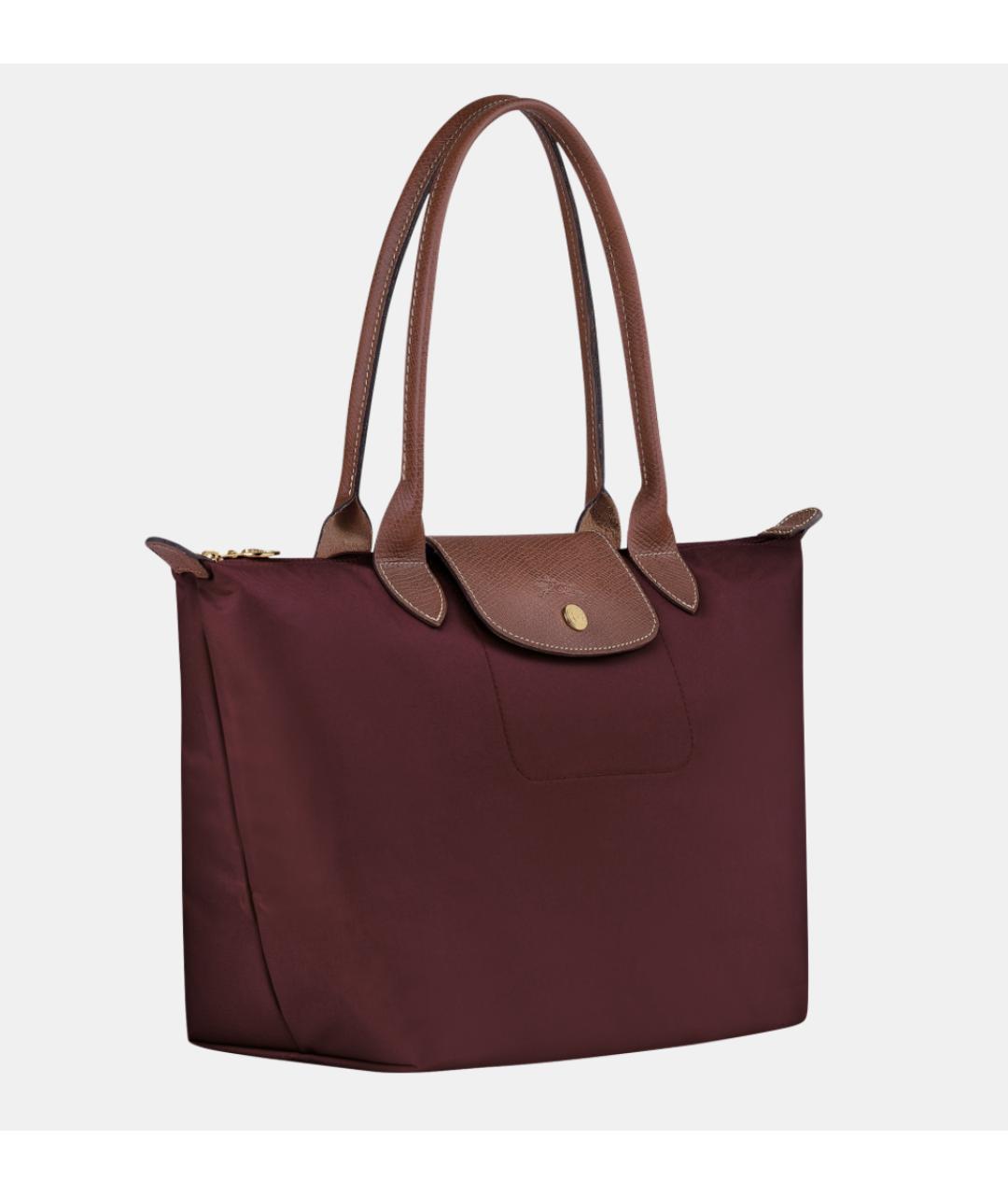 LONGCHAMP Бордовая синтетическая сумка тоут, фото 2