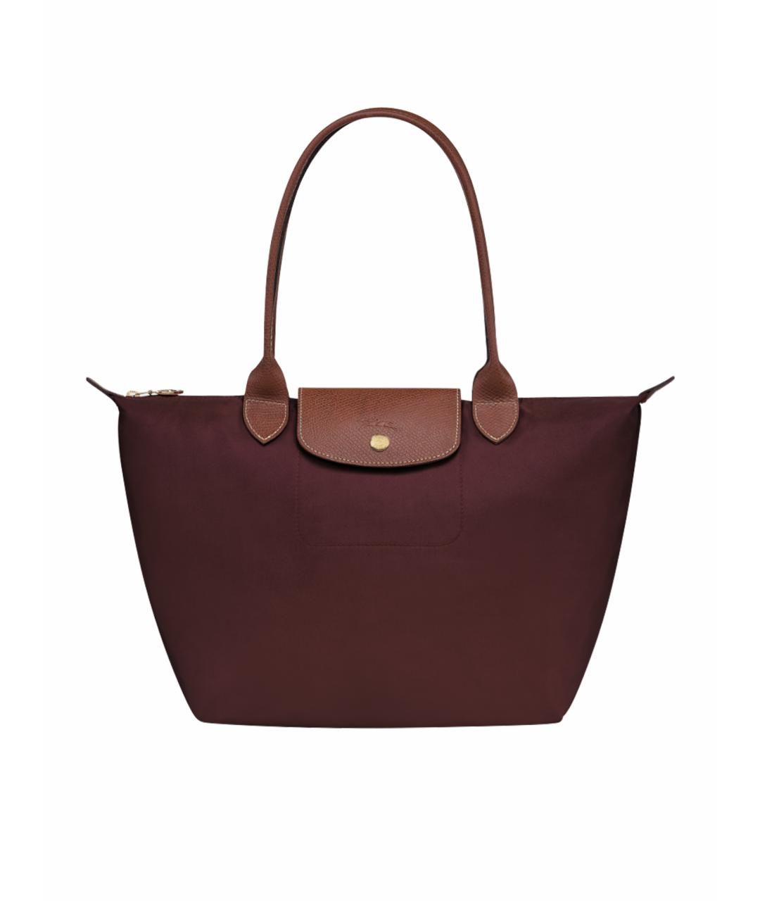 LONGCHAMP Бордовая синтетическая сумка тоут, фото 1