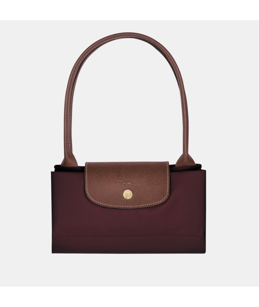 LONGCHAMP Бордовая синтетическая сумка тоут, фото 6