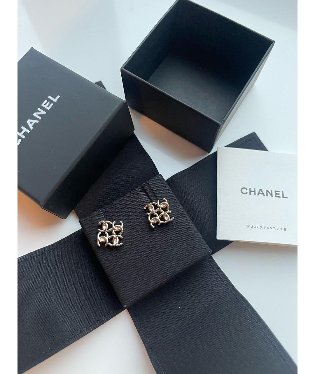 CHANEL Серебряные металлические серьги, фото 4