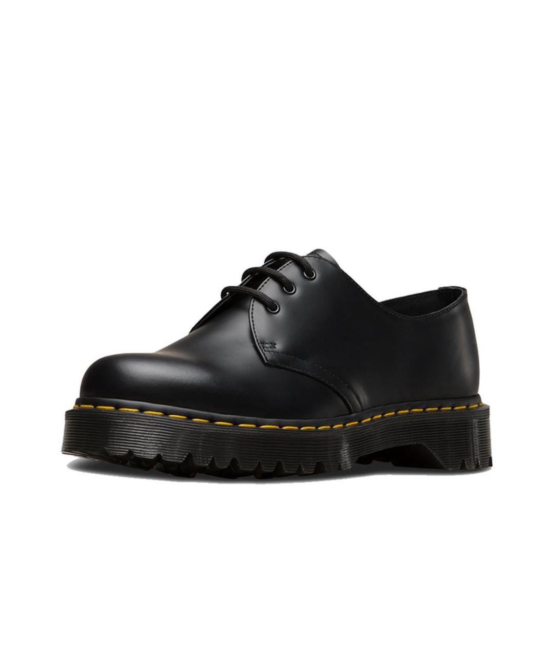 DR. MARTENS Черные кожаные низкие ботинки, фото 3