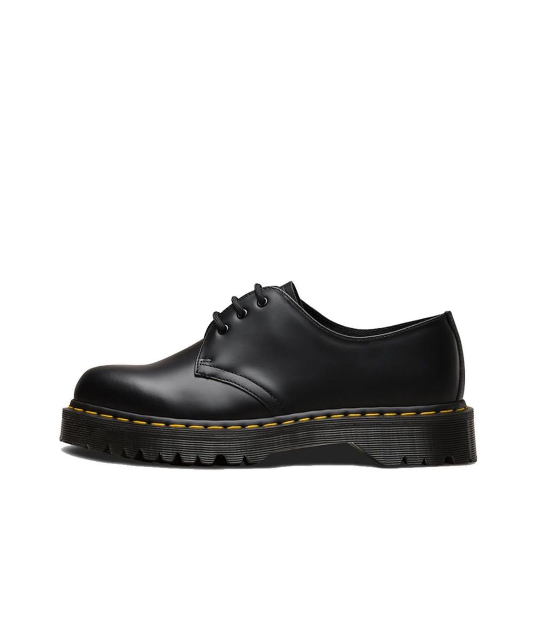 DR. MARTENS Черные кожаные низкие ботинки, фото 6