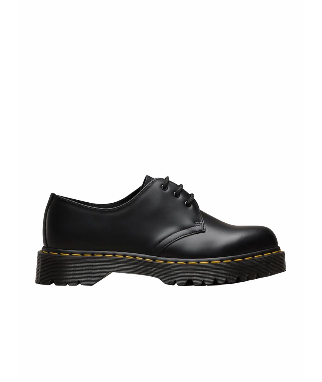 DR. MARTENS Черные кожаные низкие ботинки, фото 1