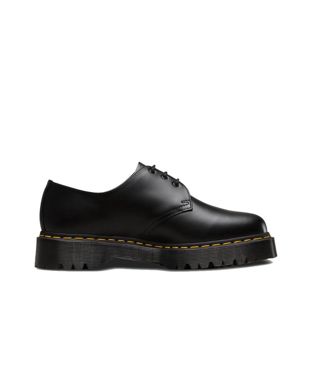 DR. MARTENS Черные кожаные низкие ботинки, фото 2