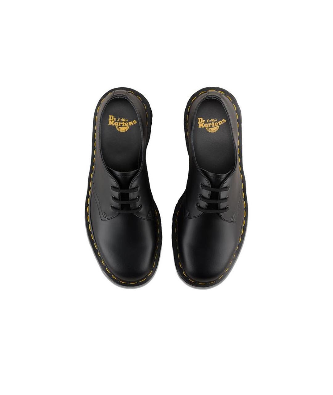 DR. MARTENS Черные кожаные низкие ботинки, фото 4