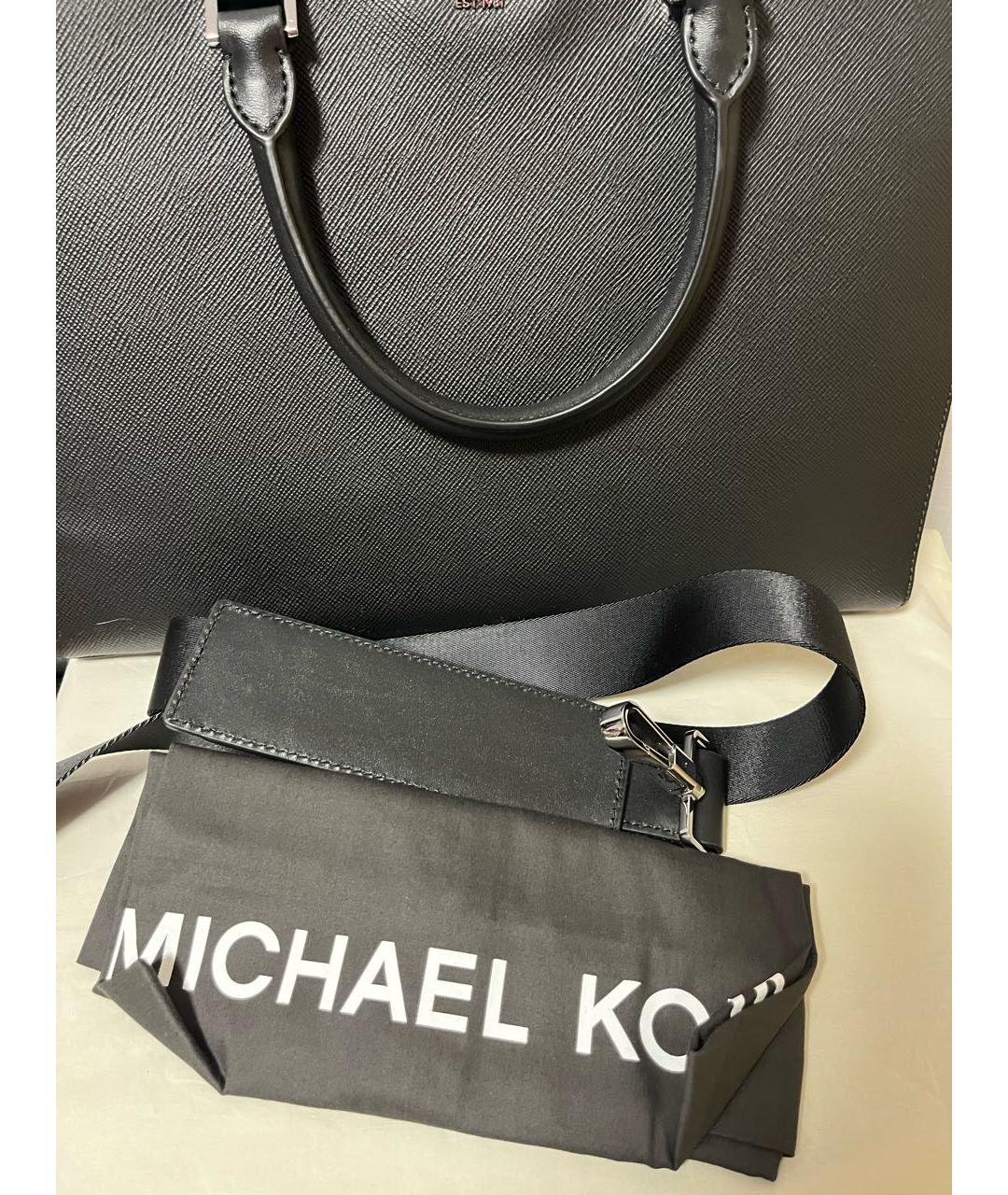 MICHAEL KORS Черный портфель из искусственной кожи, фото 6