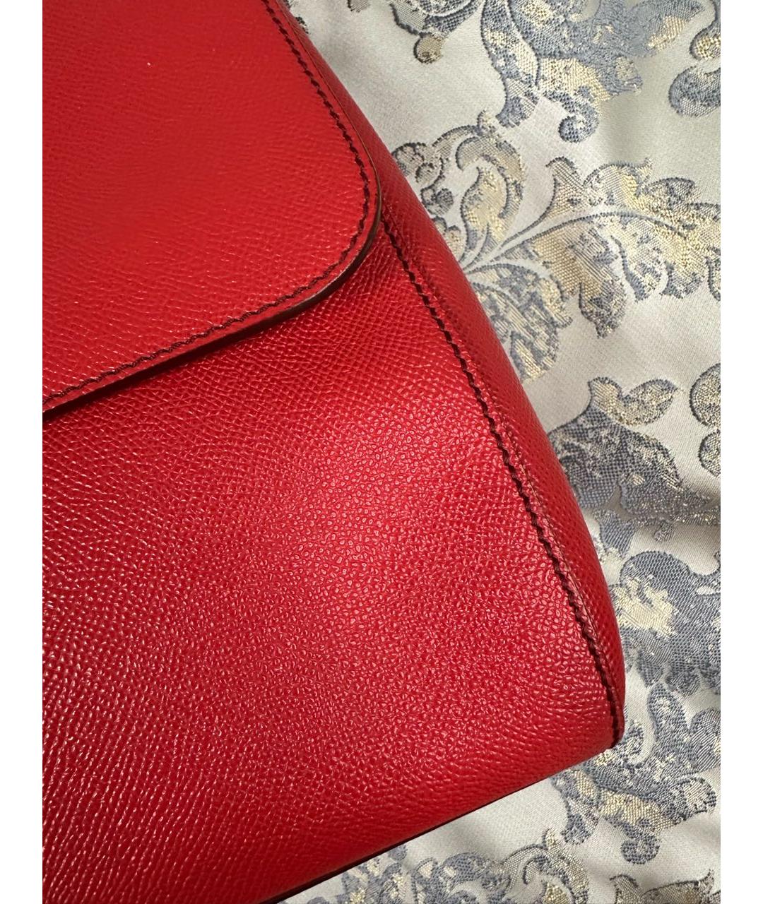 DOLCE&GABBANA Красная кожаная сумка с короткими ручками, фото 8