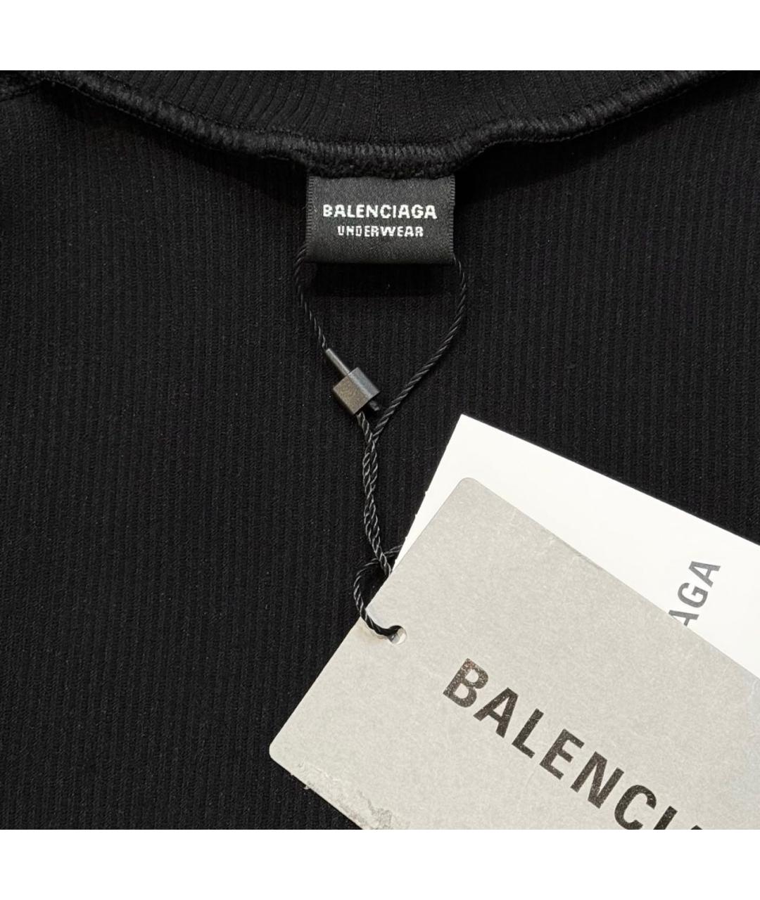 BALENCIAGA Черная синтетическая футболка, фото 3