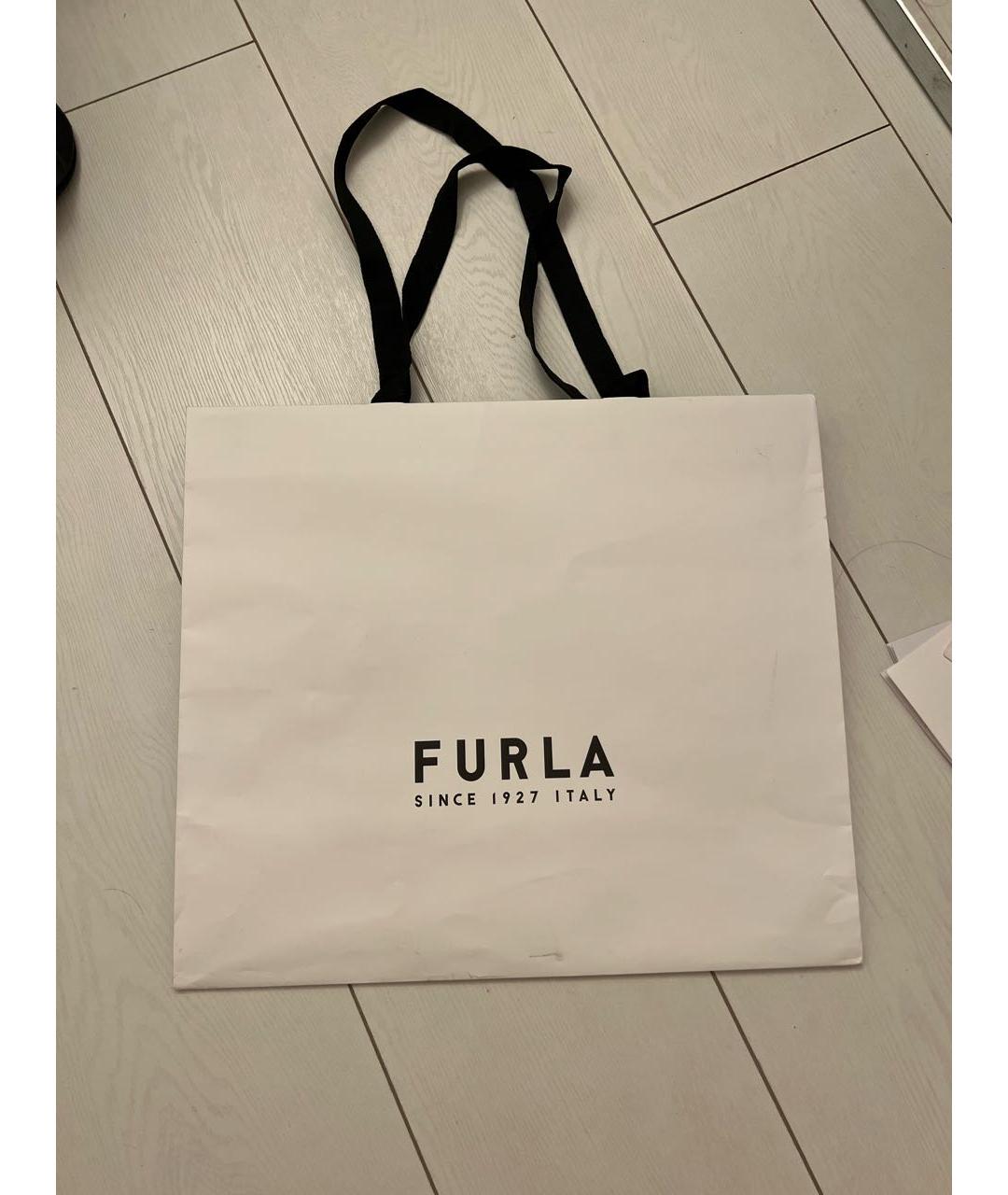 FURLA Черная кожаная сумка через плечо, фото 4