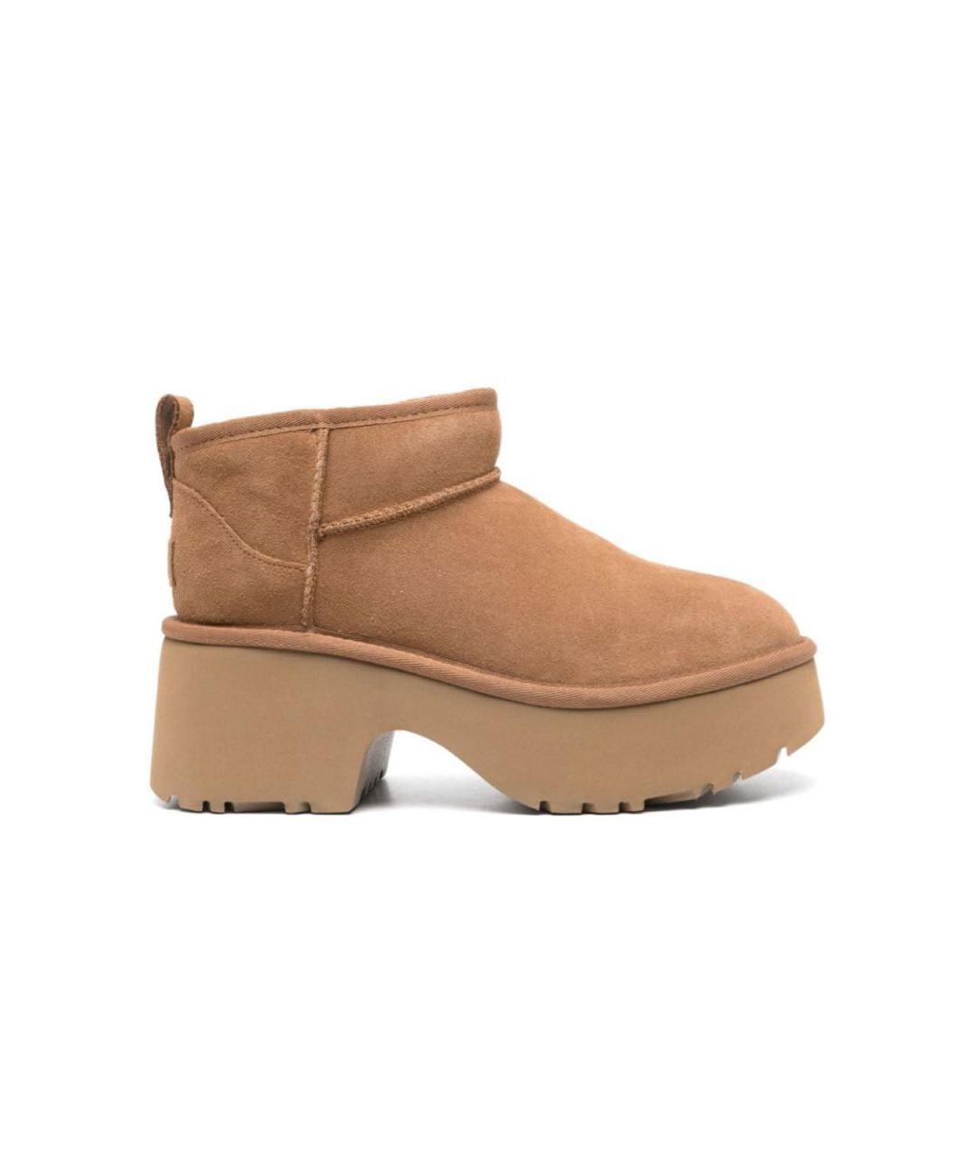 UGG AUSTRALIA Горчичные замшевые ботинки, фото 1